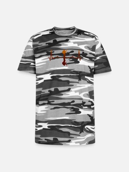 Heartbeat Dancer Silhouette - Unisex Camo Tee - black camo