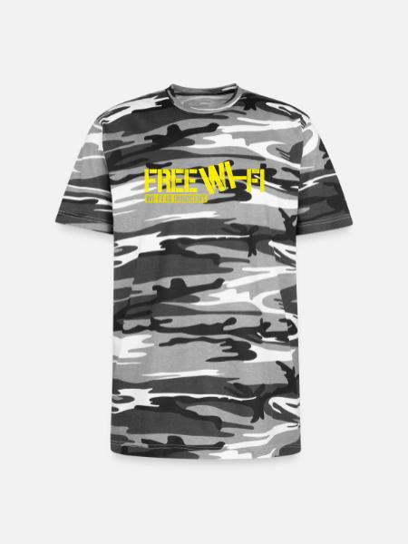 Wi-Fi is Innocent - Unisex Camo Tee - black camo