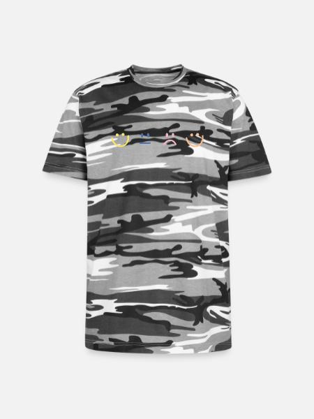 Mood Faces - Unisex Camo Tee - black camo