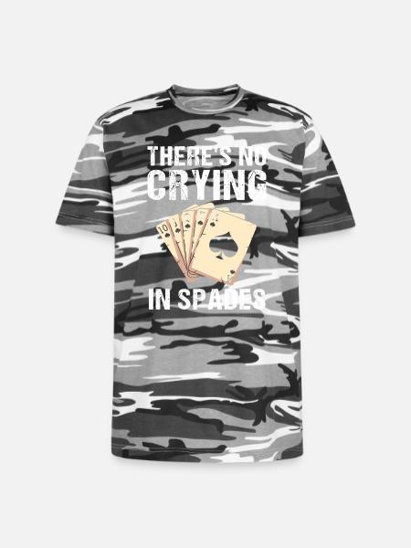 Spades Card Game Player Poker - Unisex Camo Tee - black camo