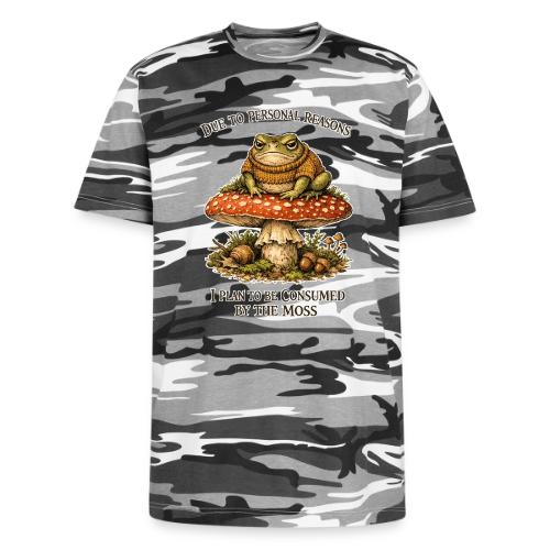 Frog Consumed by Moss Cottagecore Aesthetic - Unisex Camo Tee