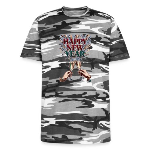Toasting Hands T-Shirt Confetti Shower Premium - Unisex Camo Tee