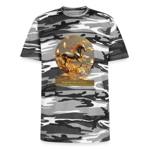Year of the Horse Abundance T Shirt, Lunar NY Gift - Unisex Camo Tee