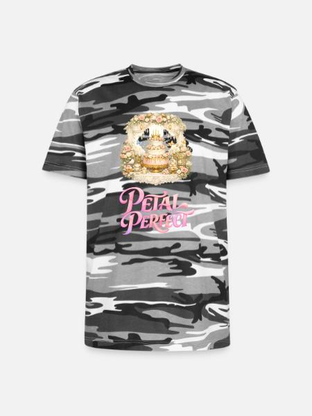 Petal Perfect Cake Scene - Unisex Camo Tee - black camo