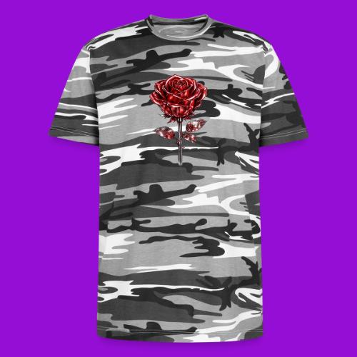 2 Set - Silver and Gold Roses - Unisex Camo Tee