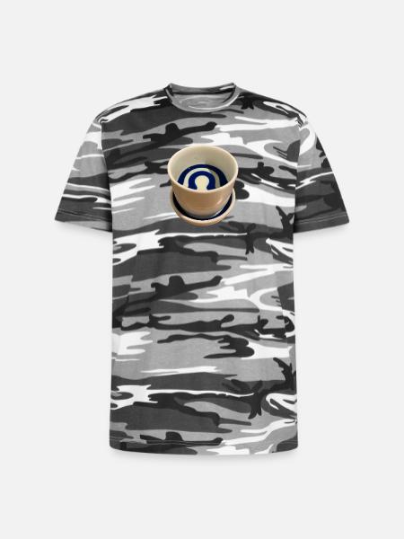 Janome-choko sake cup - Unisex Camo Tee - black camo