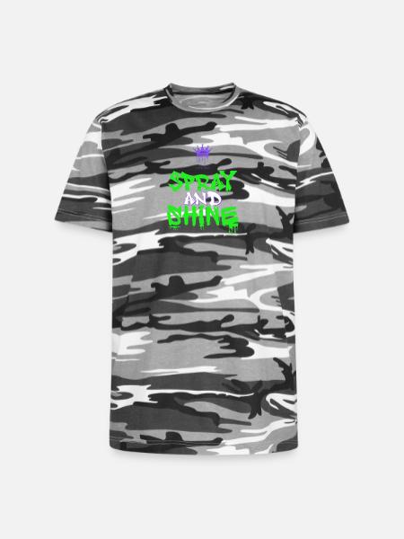 Spray and Shine Graffiti - Unisex Camo Tee - black camo