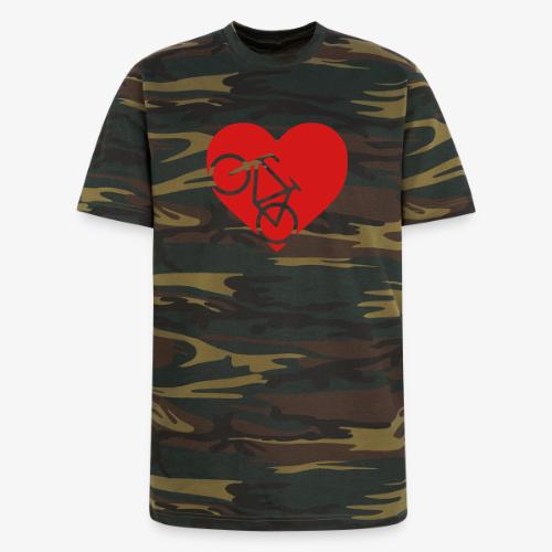 heart_bicycle_cutout - Unisex Camo Tee