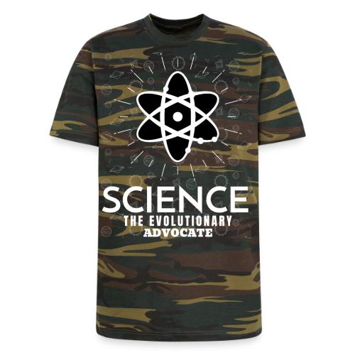 Science The Evolutionary Advocate White Design - Unisex Camo Tee
