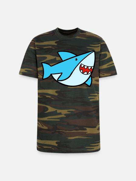 Sweet Shark - Unisex Camo Tee - green camo