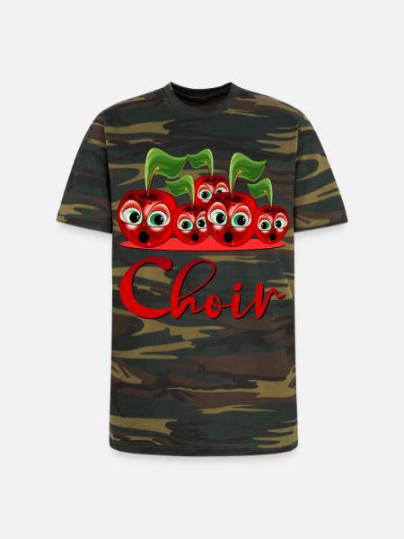 CHOIR SINGER - Unisex Camo Tee - green camo
