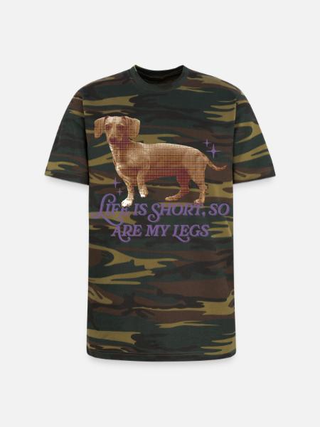 Life Is Short  - Unisex Camo Tee - green camo