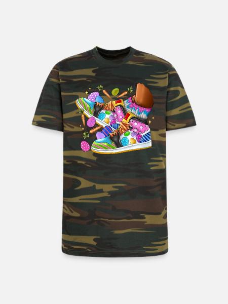 Easter Sneakers - Unisex Camo Tee - green camo