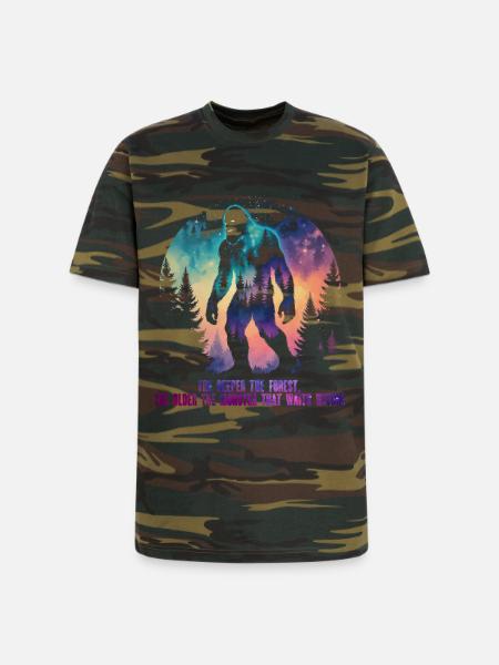 Bigfoot Creature Mythological Creatures - Unisex Camo Tee - green camo