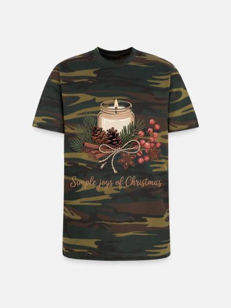 Rustic Christmas Design - Unisex Camo Tee - green camo