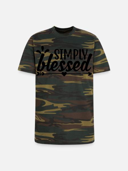 Simply Blessed - Unisex Camo Tee - green camo