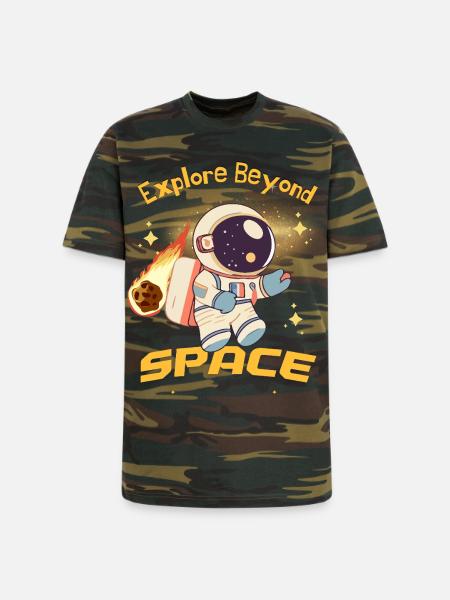 Explore the Space - Unisex Camo Tee - green camo