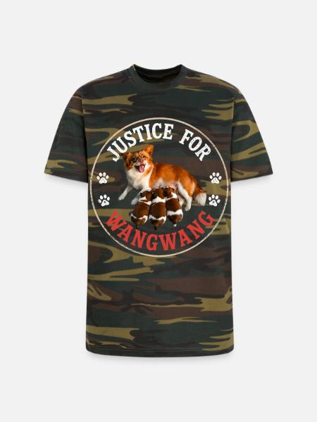 Justice For Wangwang Dog - Unisex Camo Tee - green camo
