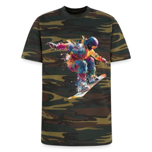 Snowboarding: Frozen Flight - Unisex Camo Tee