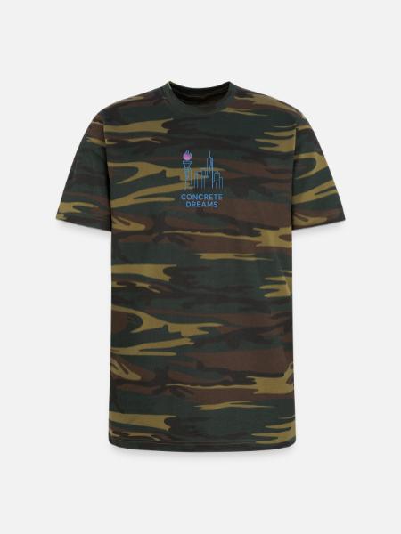 Concrete Dreams Torch Skyline - Unisex Camo Tee - green camo