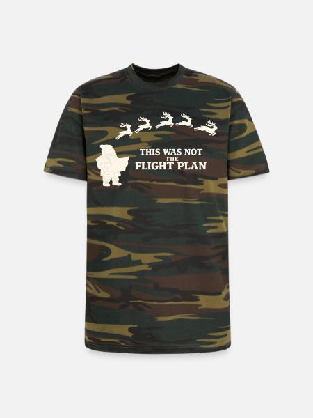 Santa’s Christmas Flight Plan - Unisex Camo Tee - green camo