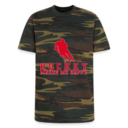 Hockey makes me happy - Unisex Camo Tee