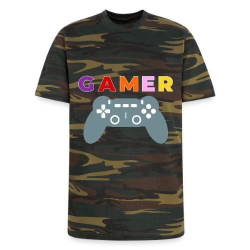 Colorful Gamer Controller Graphic - Unisex Camo Tee