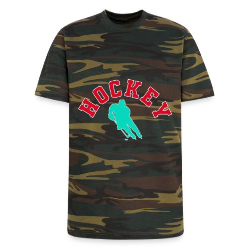 Hockey Player Silhouette - Unisex Camo Tee
