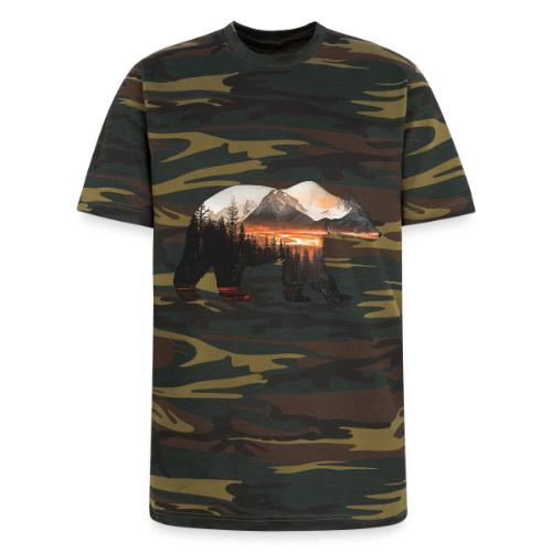 Canada Bear: fiery tones - Unisex Camo Tee