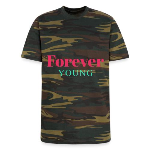 Forever Young Typography Design - Unisex Camo Tee