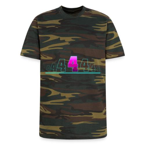 Number 4 in Magenta: Varsity Font - Unisex Camo Tee