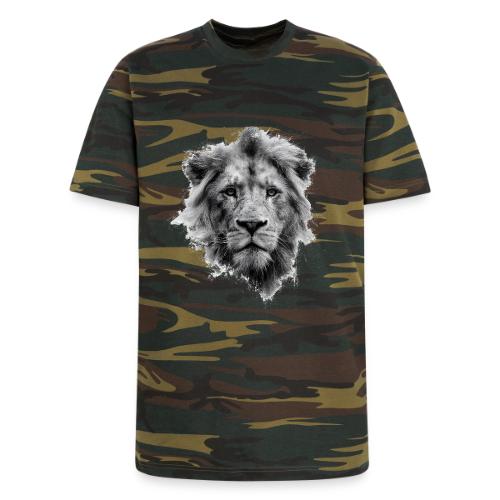 Lion: Monochrome King - Unisex Camo Tee