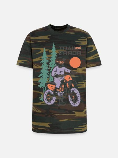 Trail and Error - Unisex Camo Tee - green camo