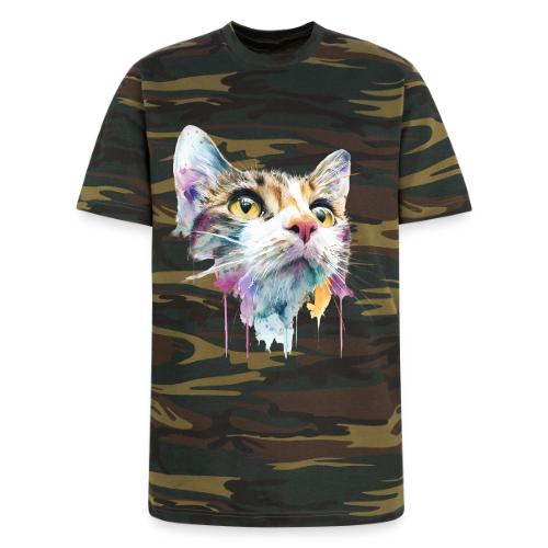 Chromatic Cat Splash - Unisex Camo Tee