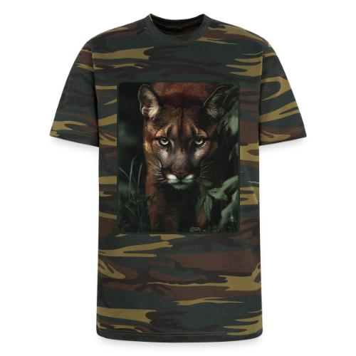 Cougar Jungle Predator Design - Unisex Camo Tee