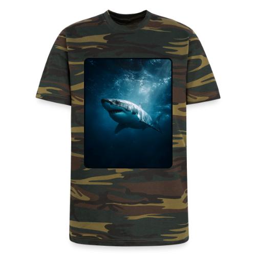 Great White Shark Ocean Design - Unisex Camo Tee