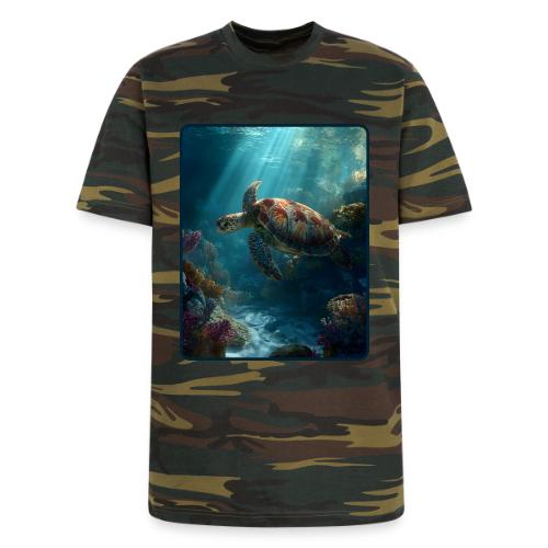Sea Turtle Coral Reef Design - Unisex Camo Tee