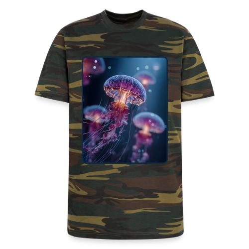 Glowing Jellyfish Deep Sea Design - Unisex Camo Tee