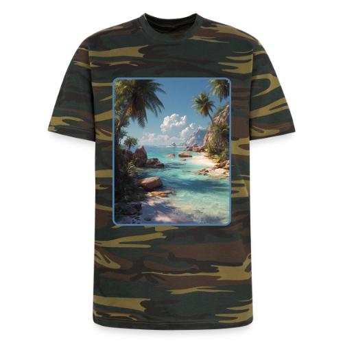 Tropical Island Paradise Ocean Design - Unisex Camo Tee