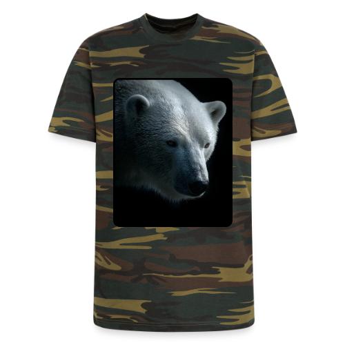 Polar Bear Close-Up Wildlife Design - Unisex Camo Tee
