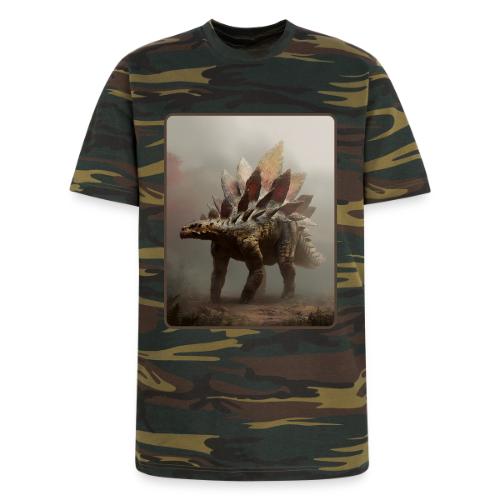 Stegosaurus Misty Forest Design - Unisex Camo Tee
