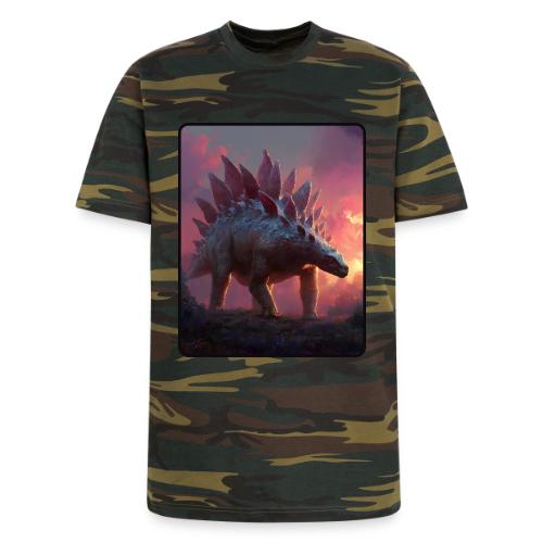 Stegosaurus Sunset Forest Design - Unisex Camo Tee