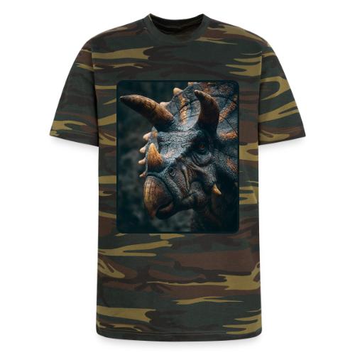 Triceratops Detailed Portrait Design - Unisex Camo Tee