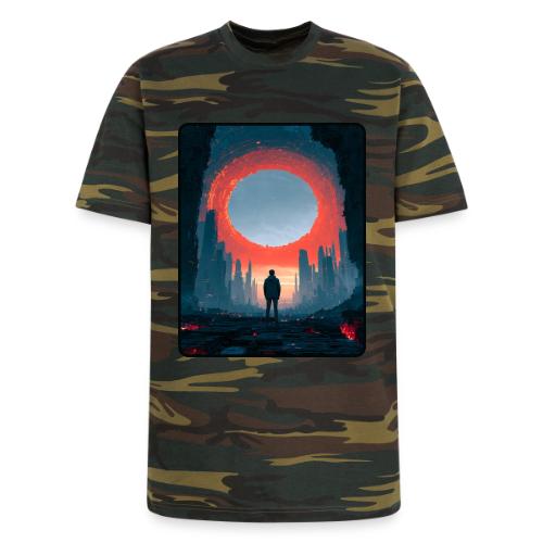 Cosmic Portal Future City Design - Unisex Camo Tee