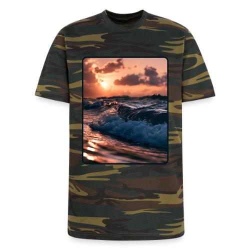 Golden Sunset Ocean Wave - Unisex Camo Tee