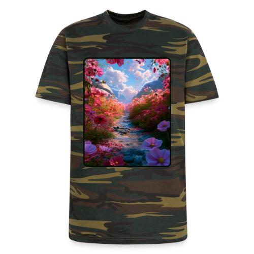 Dreamy Cosmos Valley Landscape Art - Unisex Camo Tee