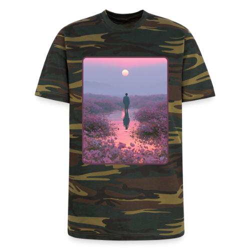 Ethereal Sunset Flower Field Art - Unisex Camo Tee