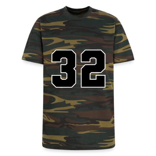 Varsity Number 32 Athletic Design - Unisex Camo Tee