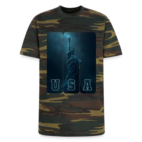 Neon Liberty USA Triptych - Unisex Camo Tee