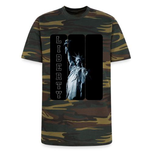 USA: Vertical Liberty - Unisex Camo Tee